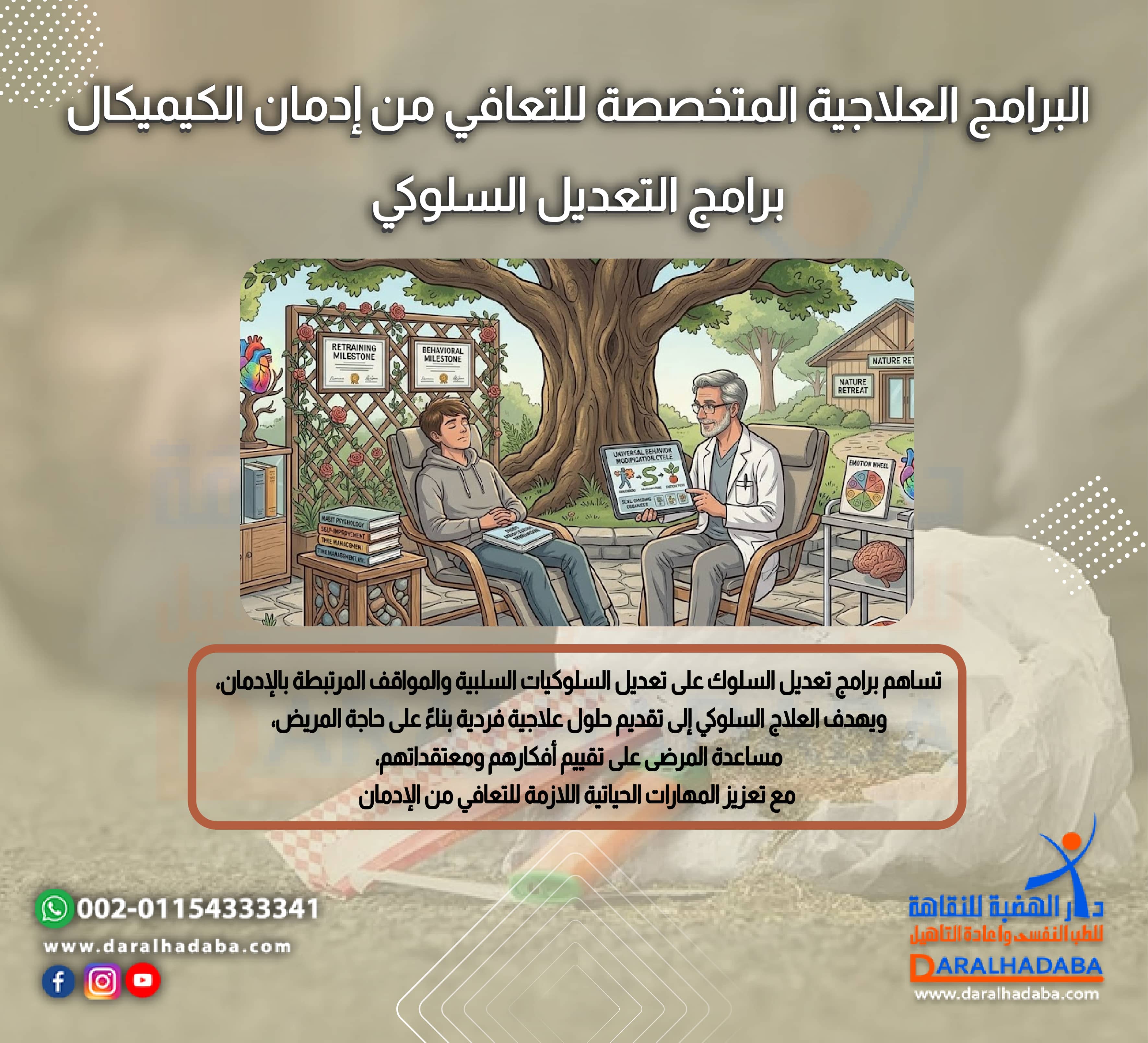 البرامج العلاجية المتخصصة للتعافي من ادمان الكيميكال برامج التعديل السلوكي